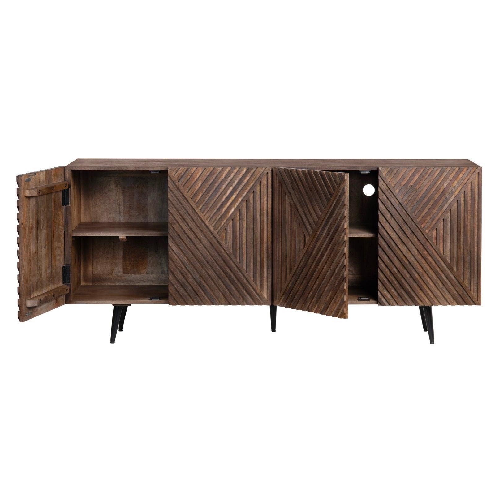 Catalina Carved Wood Sideboard - Belle Escape