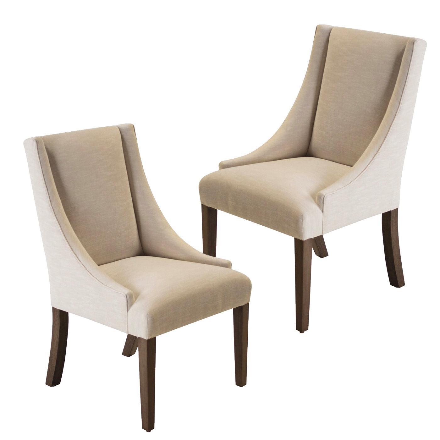 Contemporary Sloped Arm Dining Chair - Belle Escape