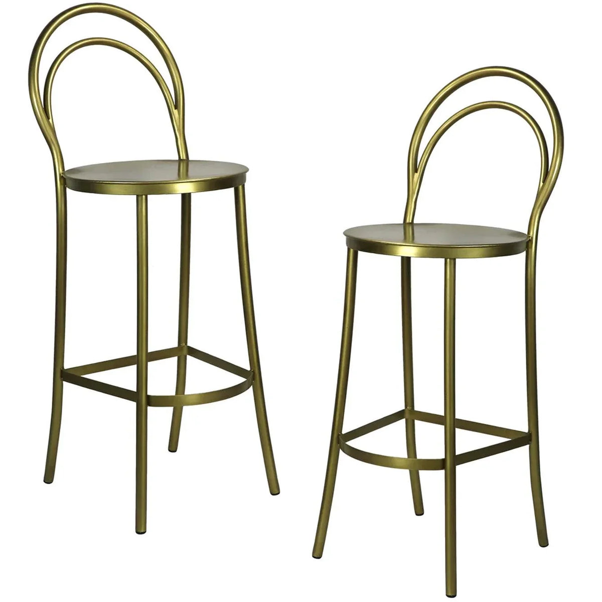 Metz Brass Bar Stools - Pair - Belle Escape