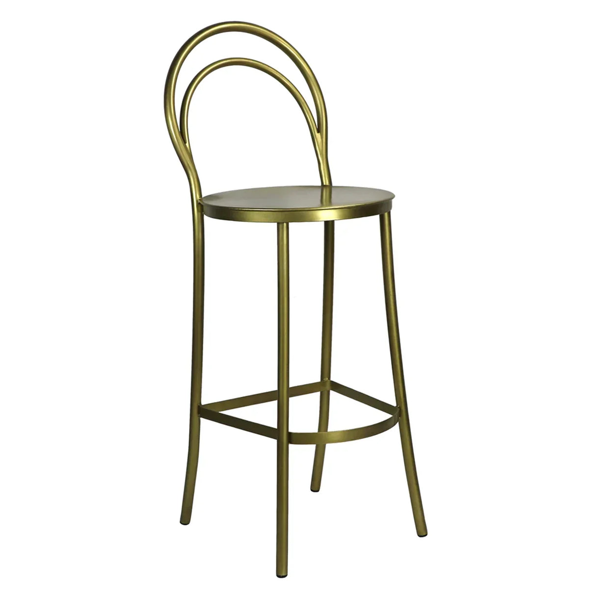 Metz Brass Bar Stools - Pair - Belle Escape