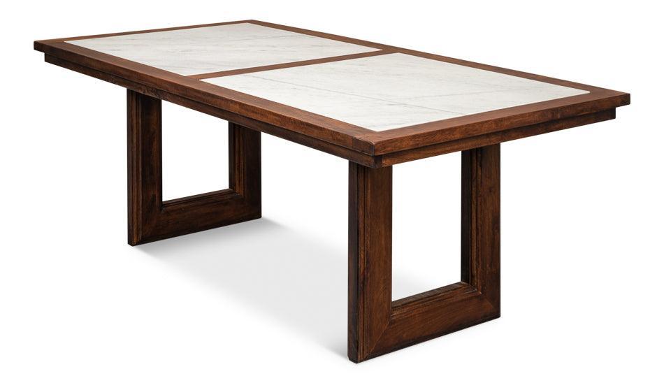 Modern Farm Marble Top Dining Table - Belle Escape