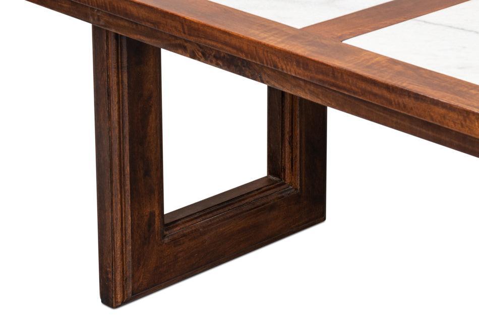 Modern Farm Marble Top Dining Table - Belle Escape