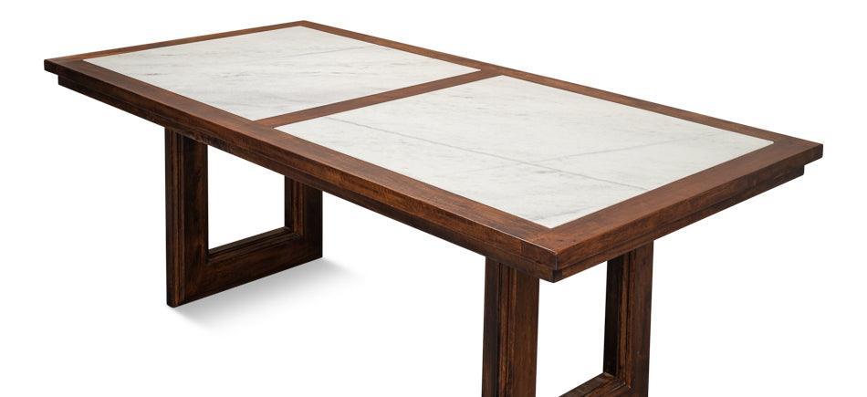 Modern Farm Marble Top Dining Table - Belle Escape