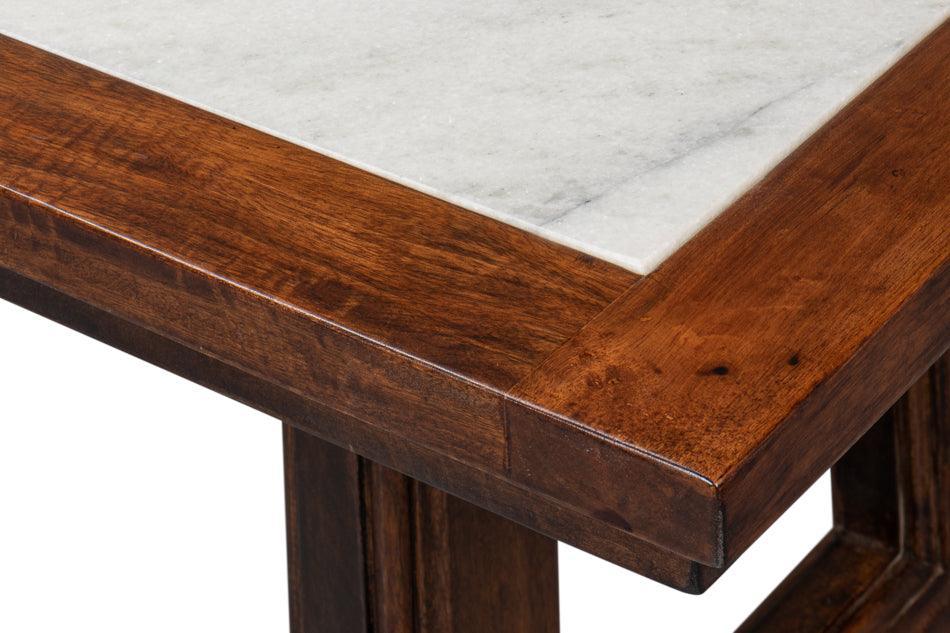 Modern Farm Marble Top Dining Table - Belle Escape