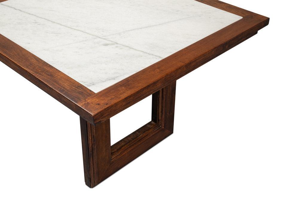 Modern Farm Marble Top Dining Table - Belle Escape