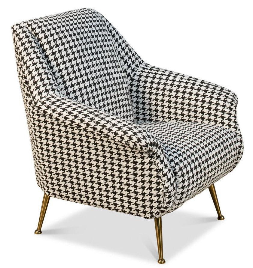Ziegfeld Houndstooth Armchair - Belle Escape