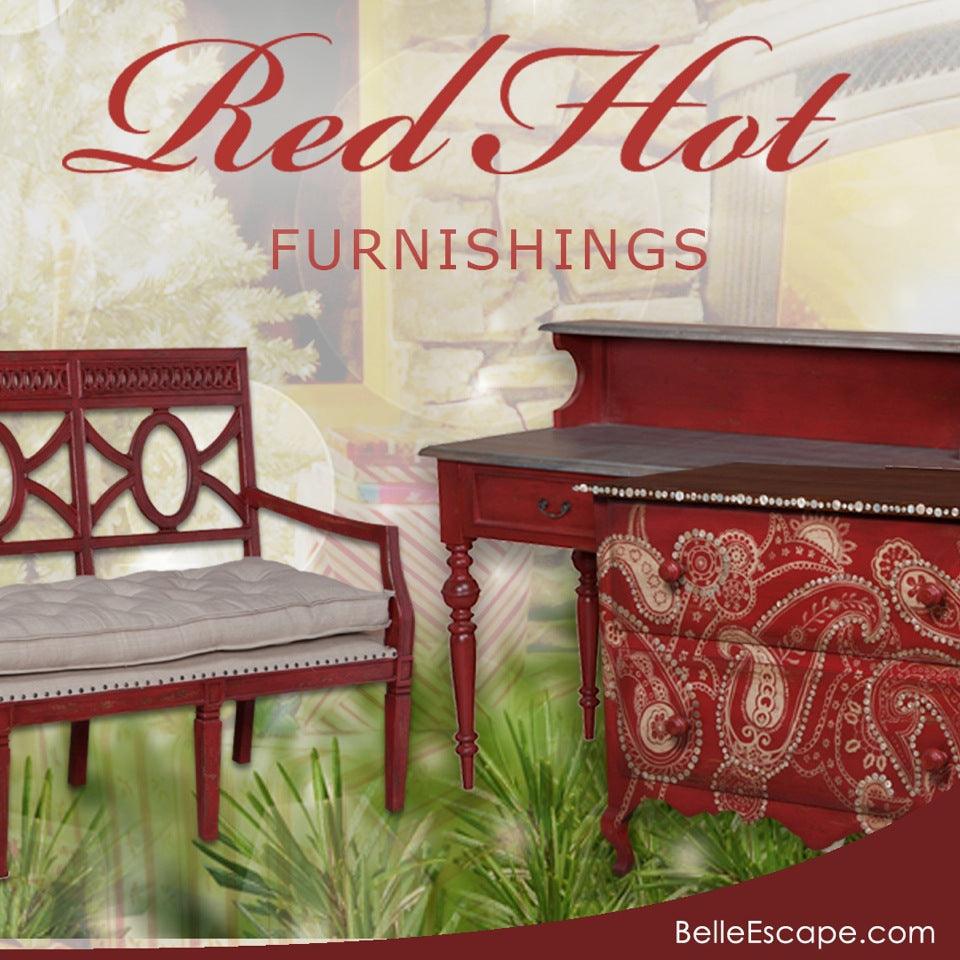 Red is a hot furniture trend! - Belle Escape