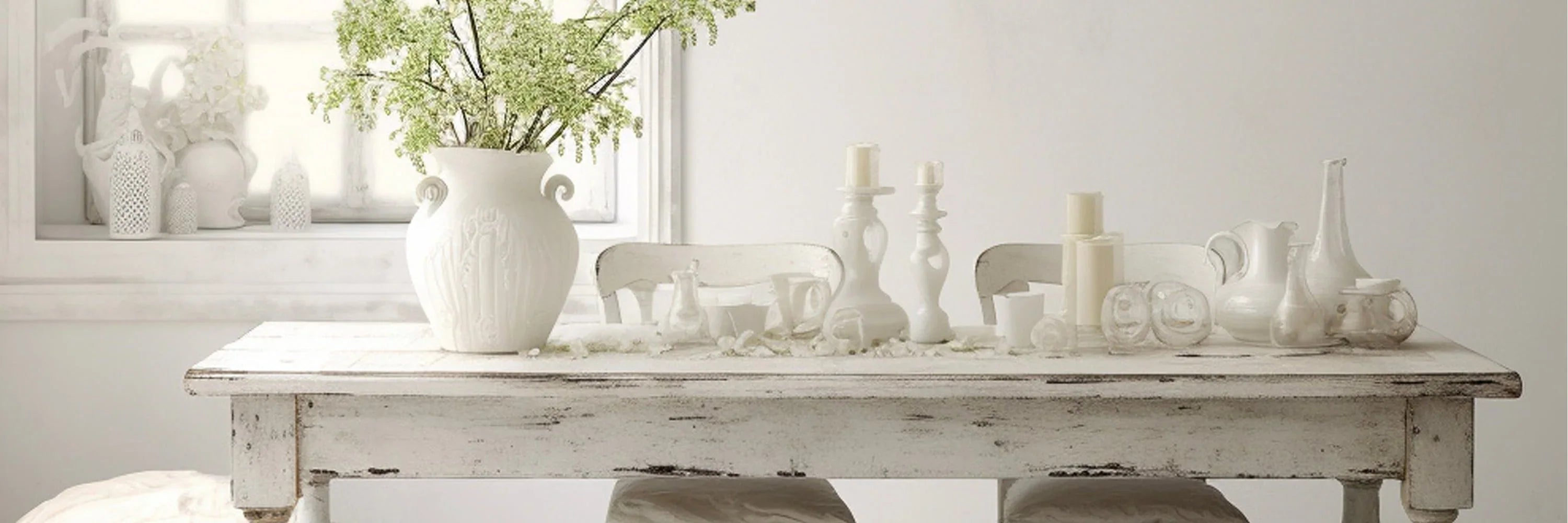 Beautiful White Shabby Chic Dining Tables