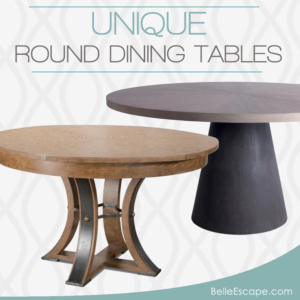 Unique Round Tables Expanding Circular Dining Table In Walnut