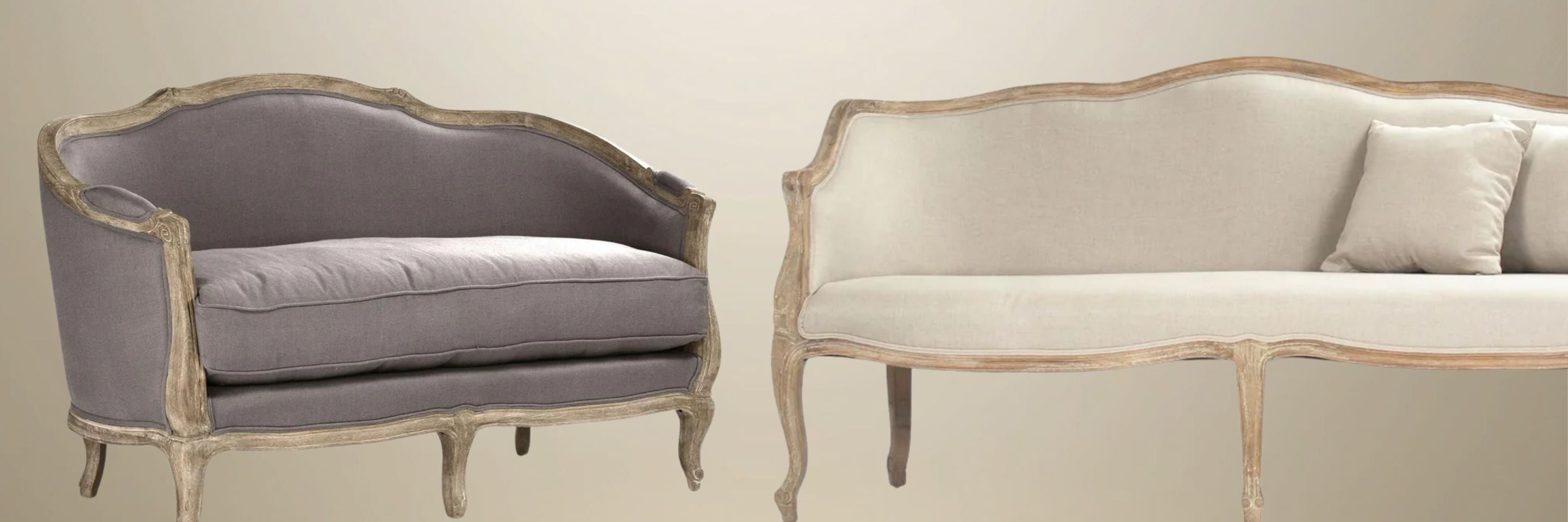 French Cabriole Leg Sofas & Settees