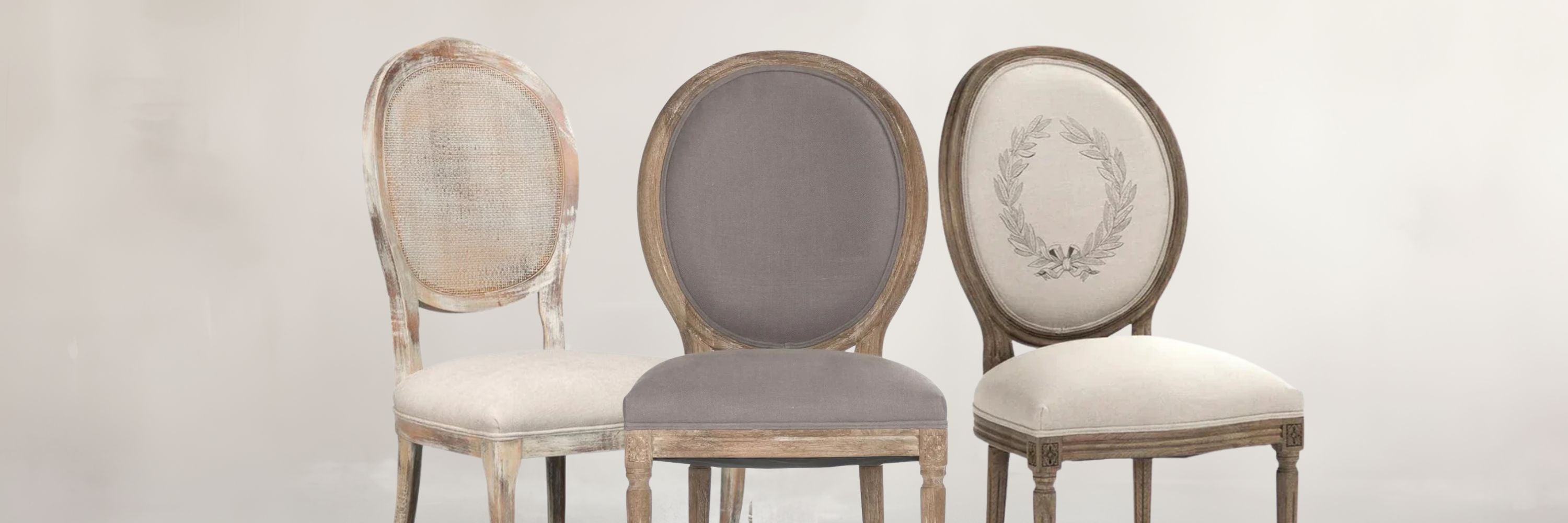 French Round Back Dining Chairs - Belle Escape