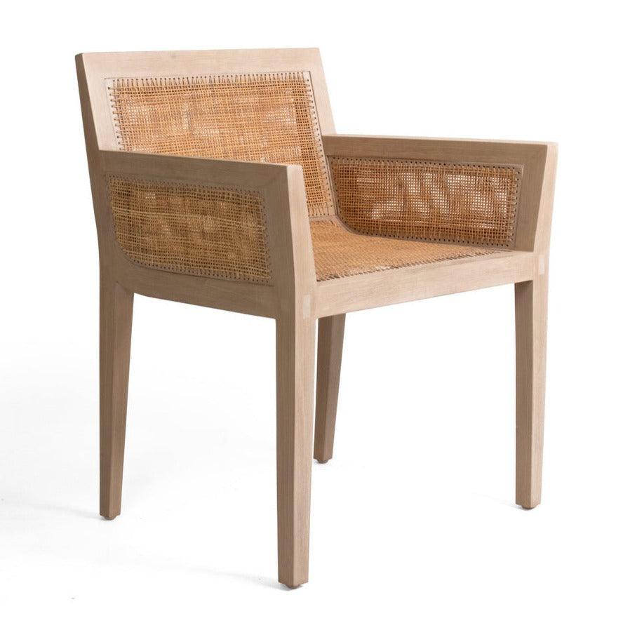 Modern Natural Rattan Dining Armchair