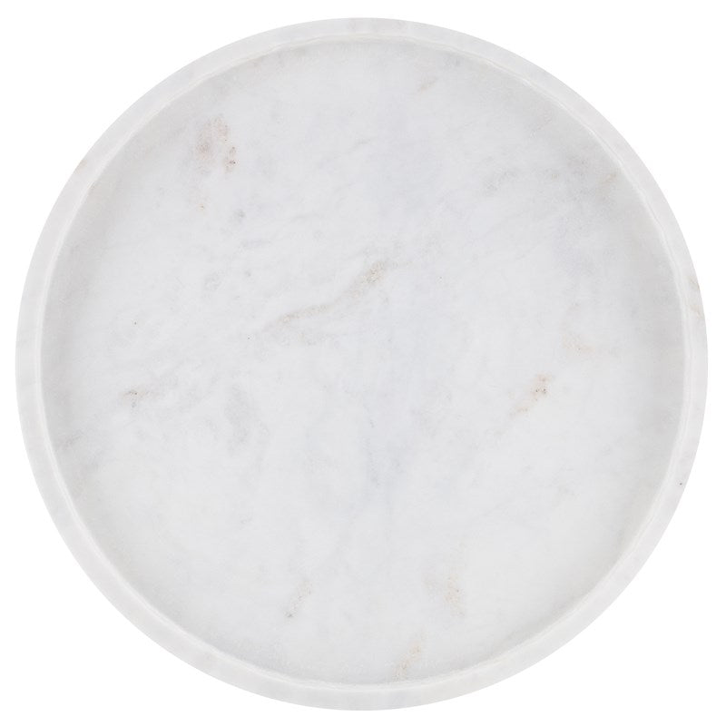 Lisette Large White Marble Tray