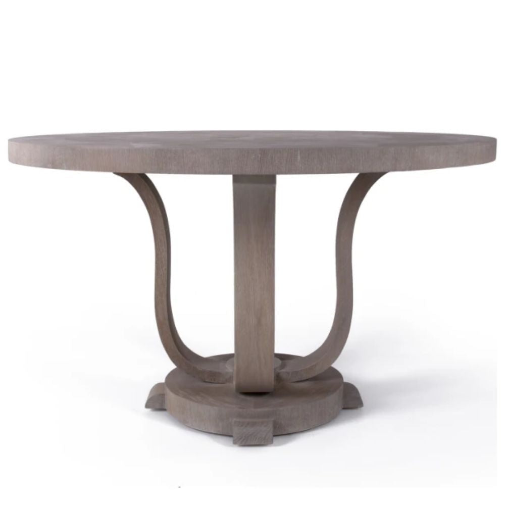Modern Grey Parquet Top Dining Table