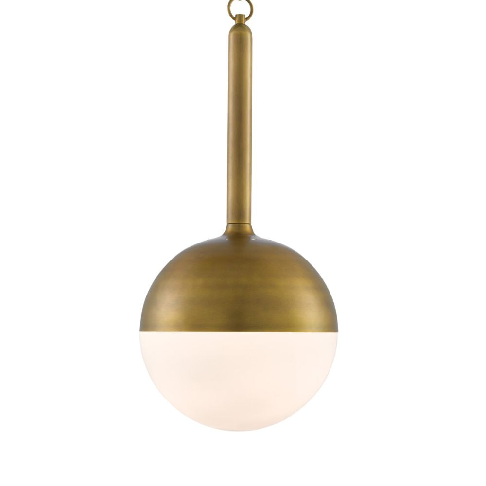 Contemporary Brass Moon Pendant Light