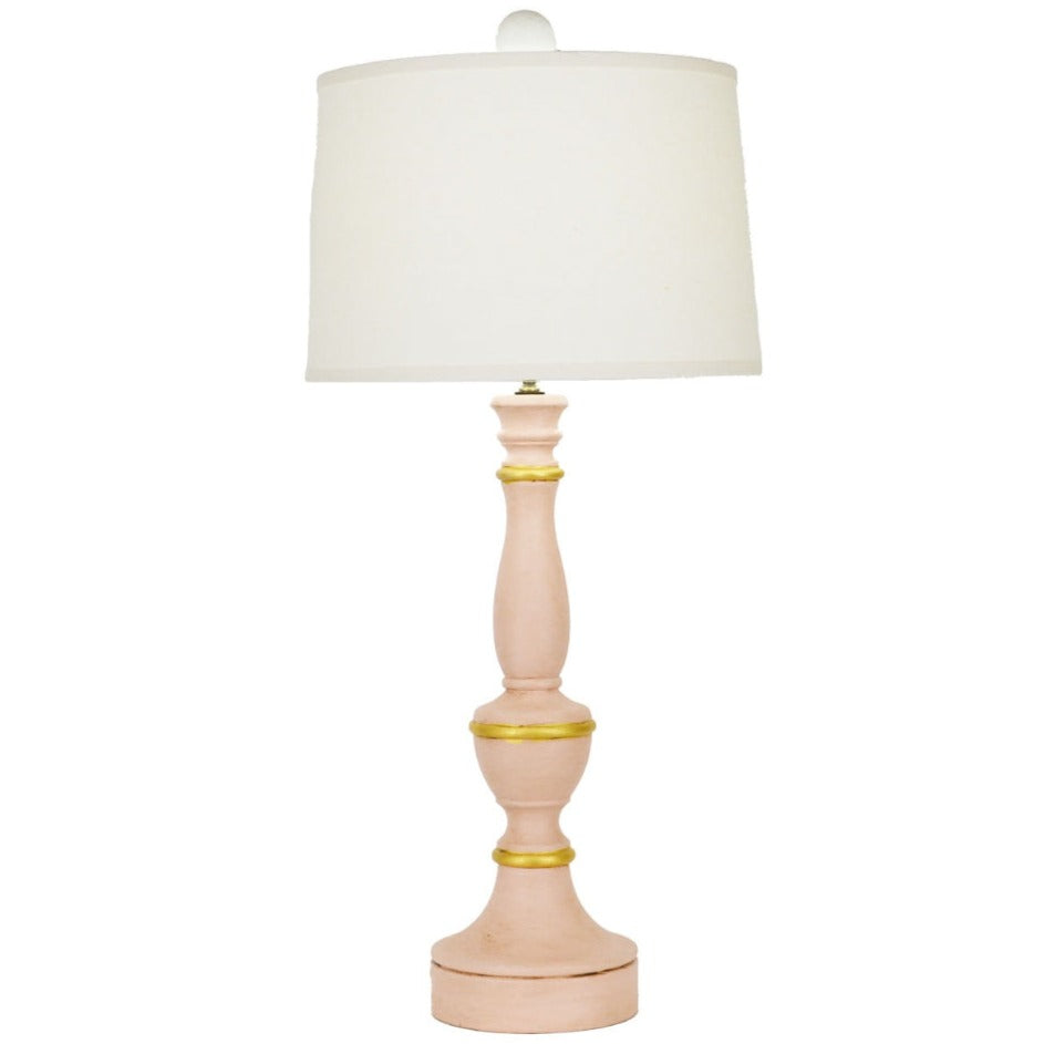 Shabby Chic Gilded Pink Table Lamp