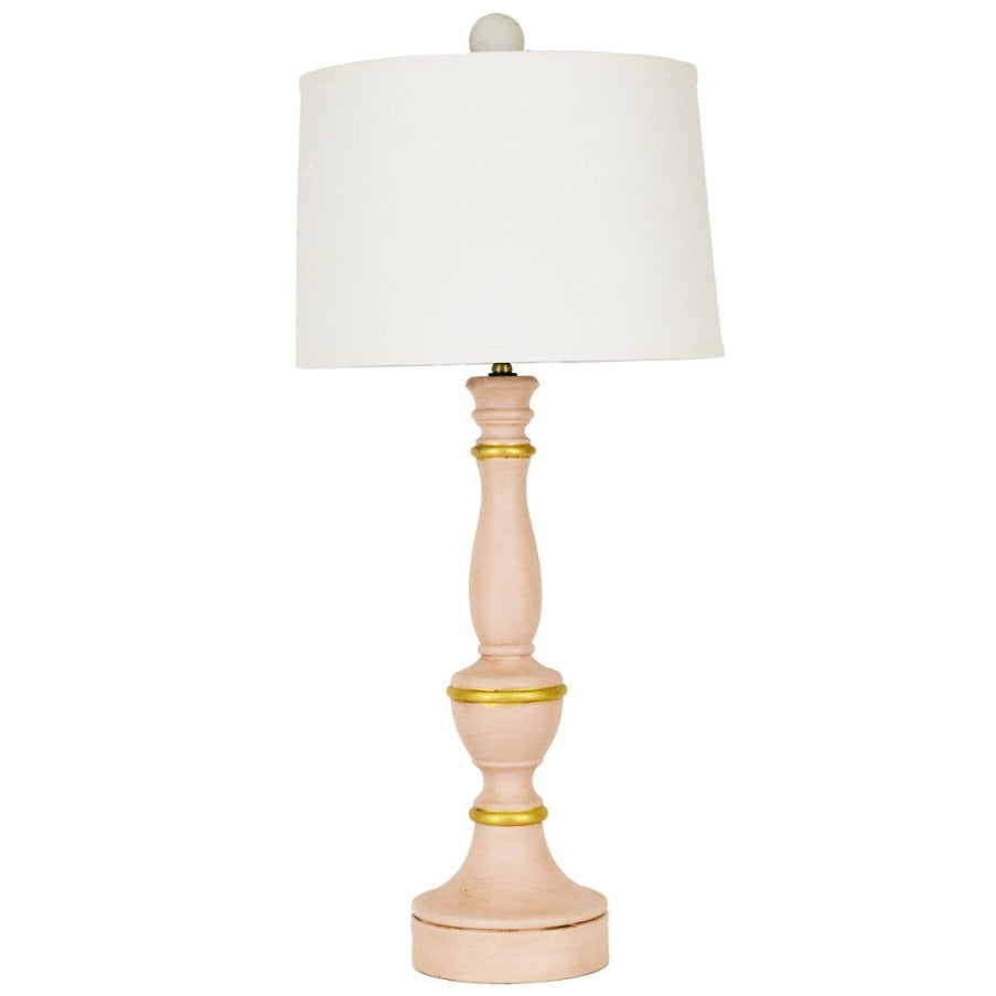 Shabby Chic Gilded Pink Table Lamp