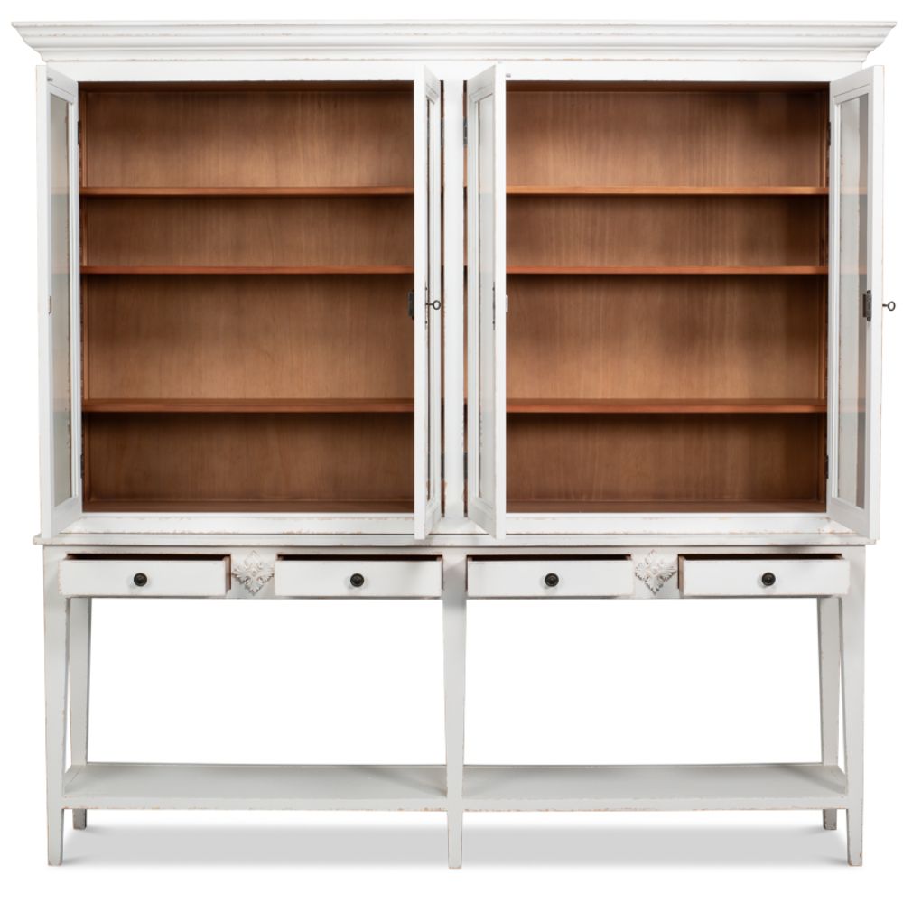 White Beacon Hill Farmhouse Display Cabinet