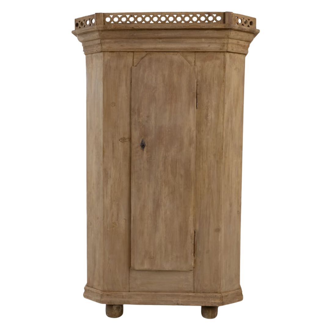 Antique Scandinavian Arched Door Armoire, Circa 1920