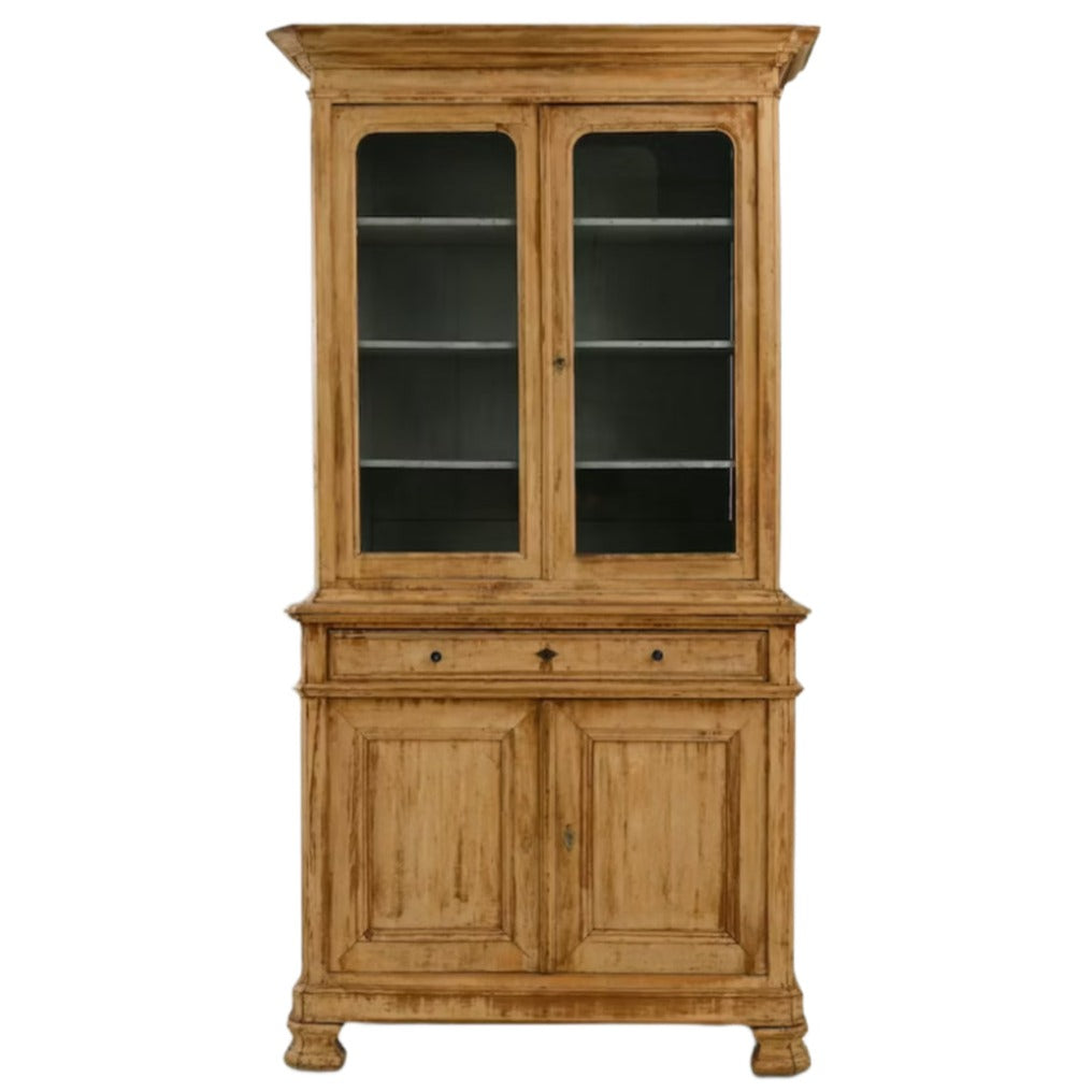 Antique French Gold Wood Cabinet, Circa 1870