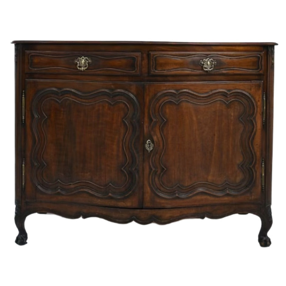 French Louis Cabriole Wood Chest - Circa 1850