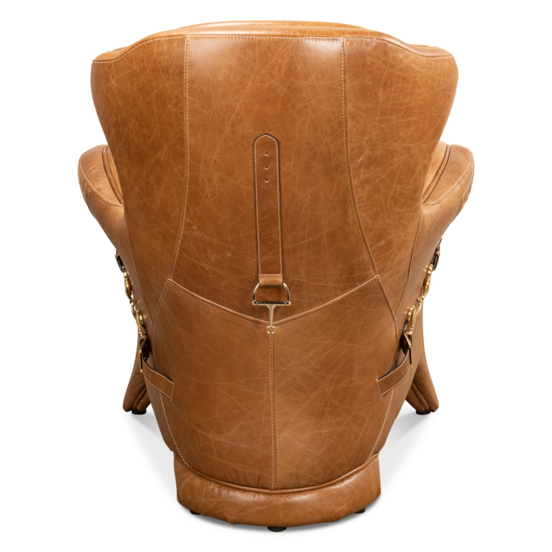 Cuba Brown Leather Accent Chair