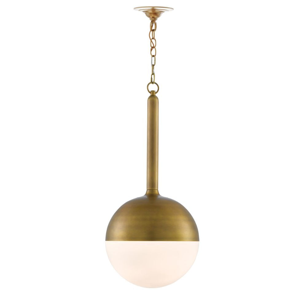 Contemporary Brass Moon Pendant Light