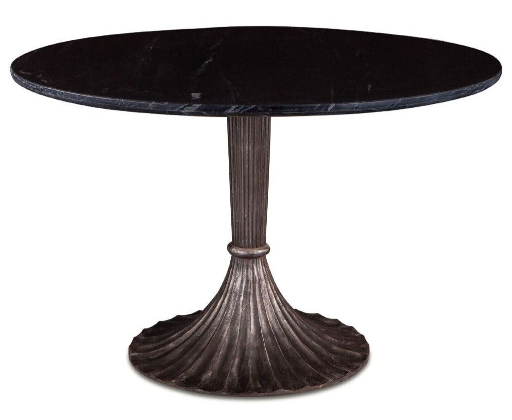 Parisian Bistro Black Marble Top Dining Table