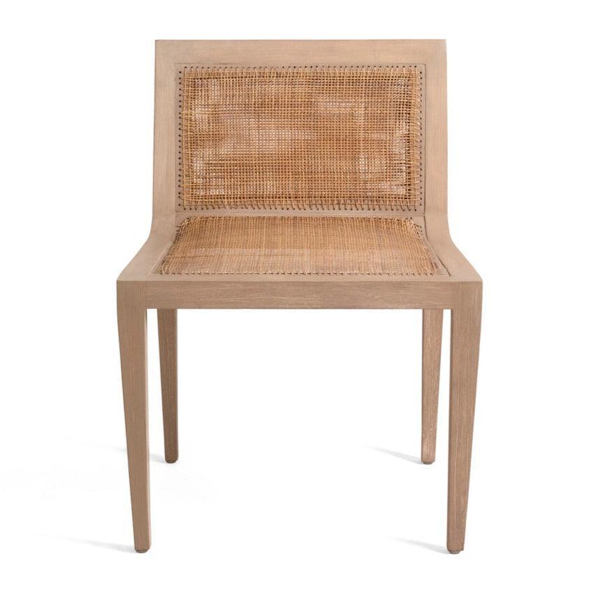 Modern Natural Rattan Curved Dining Chair