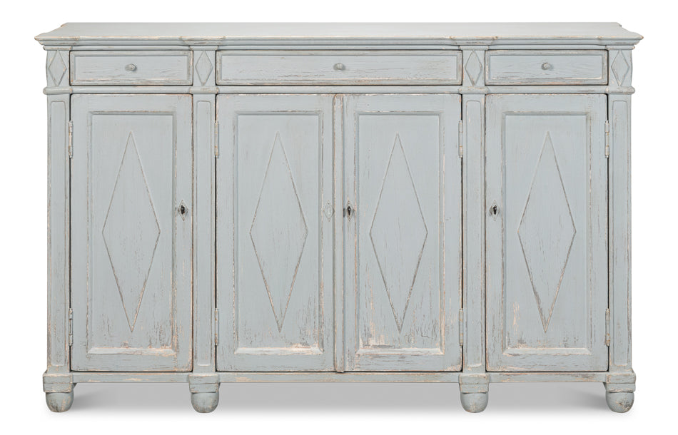 Blue Diamond Farmhouse Sideboard