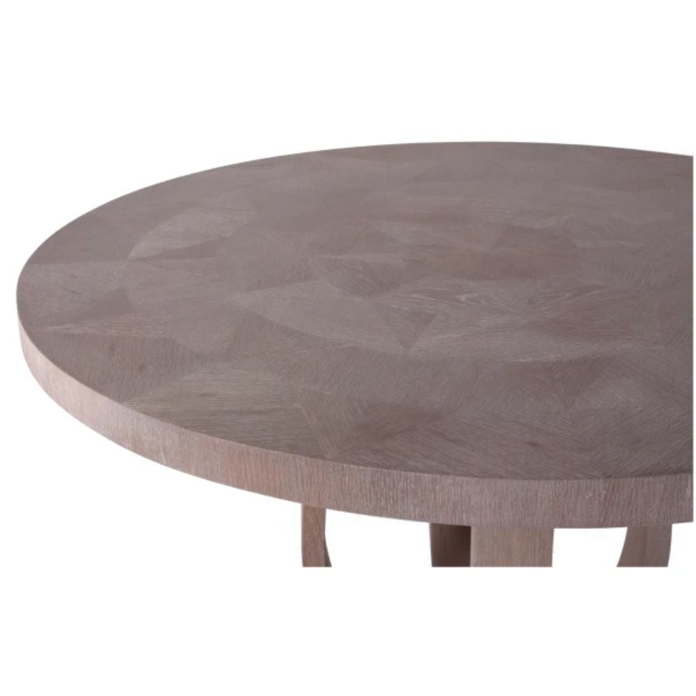 Modern Grey Parquet Top Dining Table