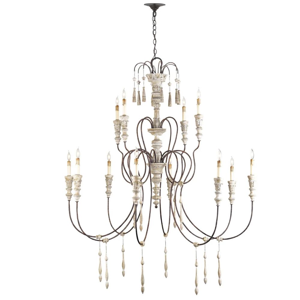 Large French Shabby Chic Chandelier