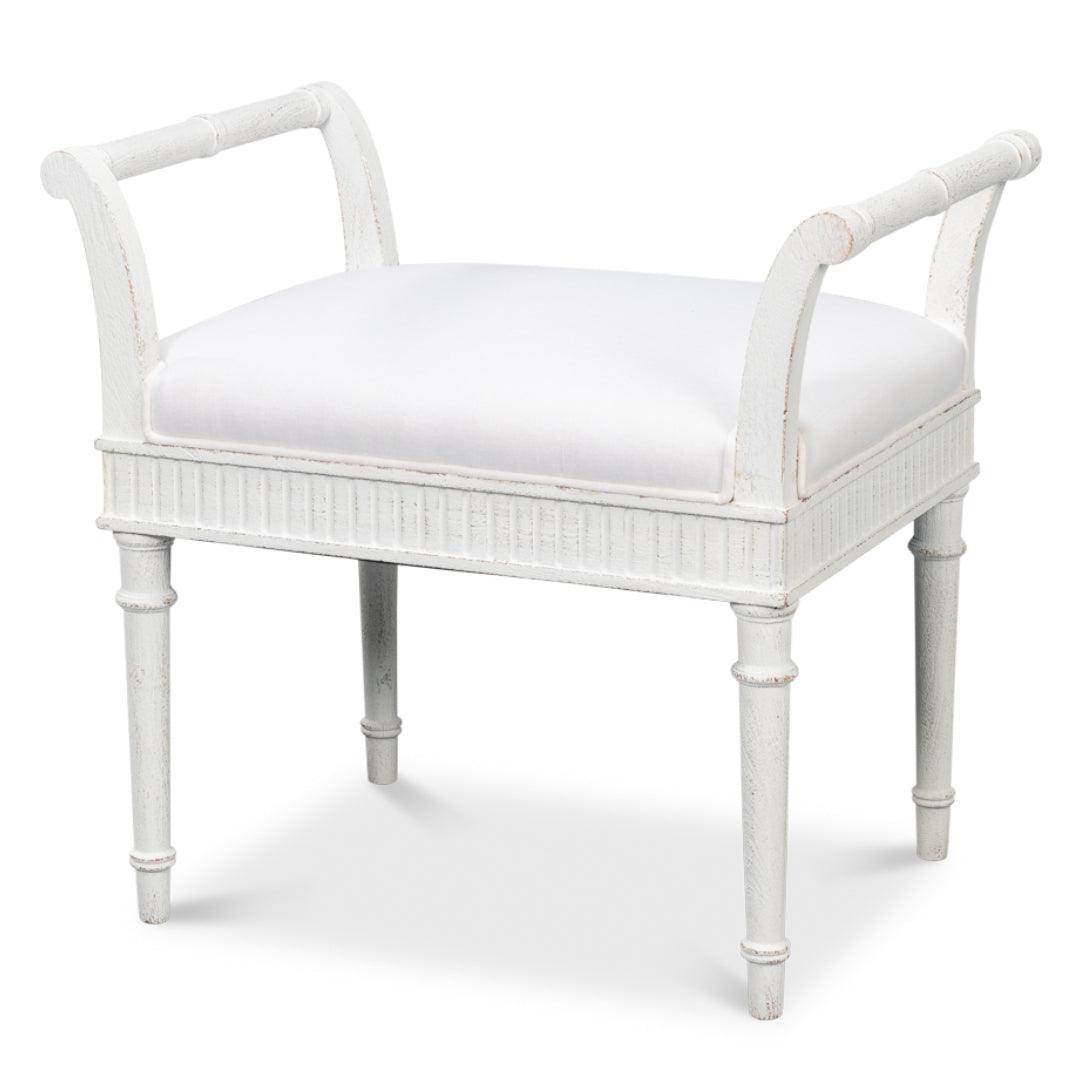 White Shabby Chic Flair Bench