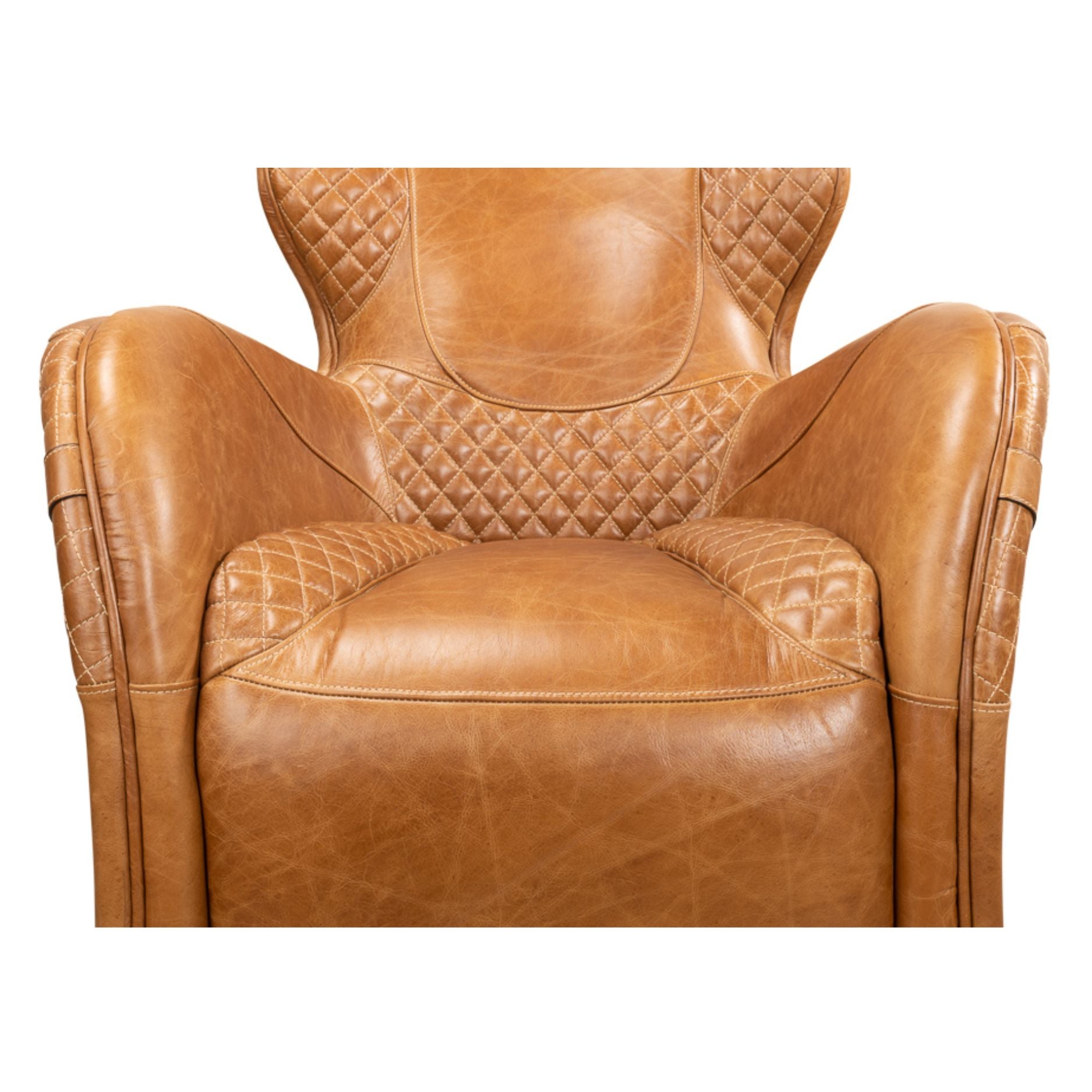 Cuba Brown Leather Accent Chair