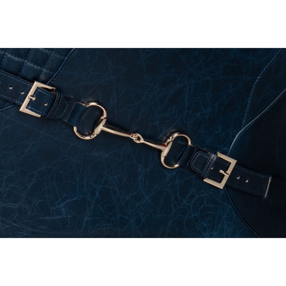 Chateau Blue Leather Accent Chair