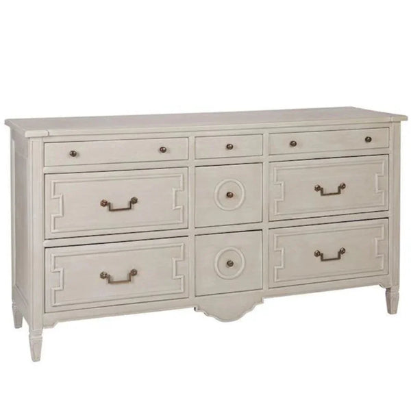 Euro Carved Wood Dresser | French Style 9 Drawer White Dresser Euro Carved Wood Dresser | French Style 9 Drawer White Dresser