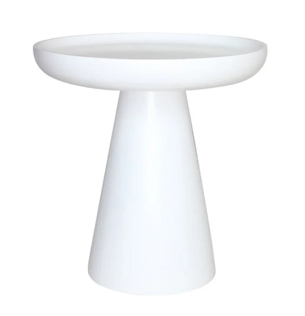 White Teacup Accent Table