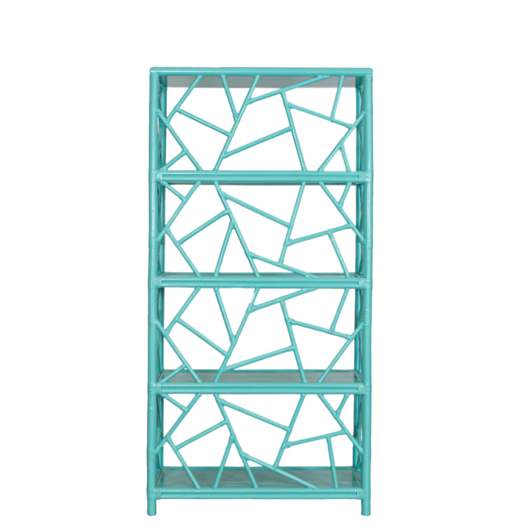 Abstract Pattern Rattan Shelf