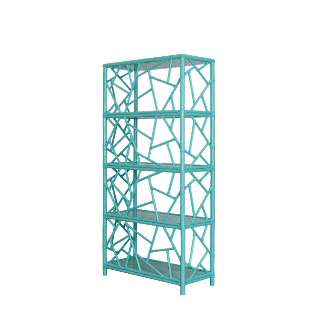 Abstract Pattern Rattan Shelf