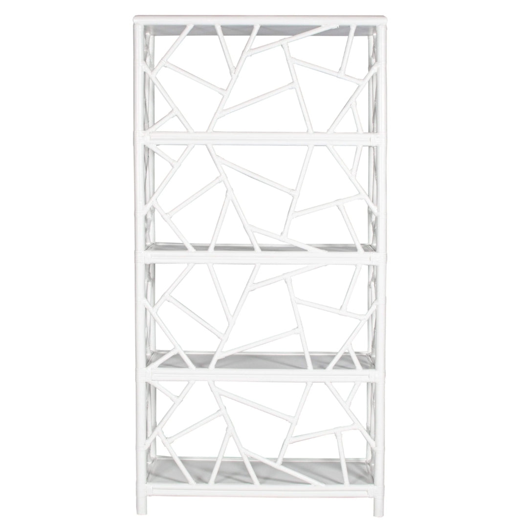 Abstract Pattern Rattan Shelf
