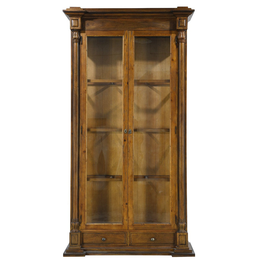 Aldwyn Wood Glass Front Display Cabinet