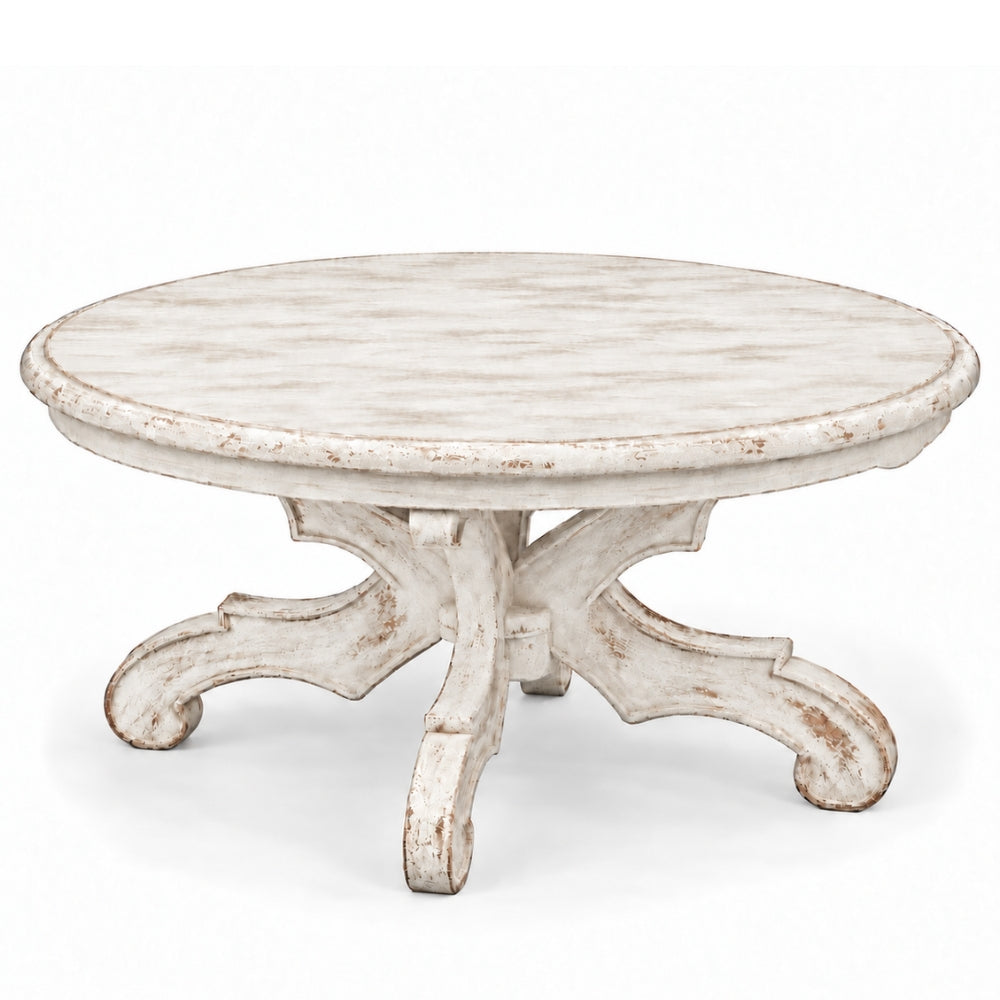 Amalfi White Scroll Coffee Table