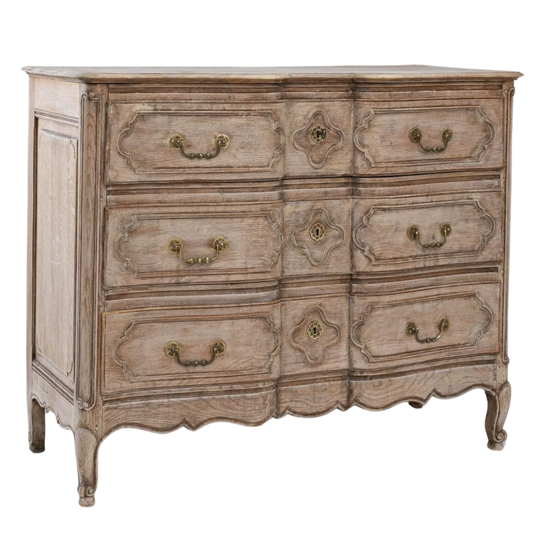 Antique Belgian Oak Chest of Drawers, Circa 1820