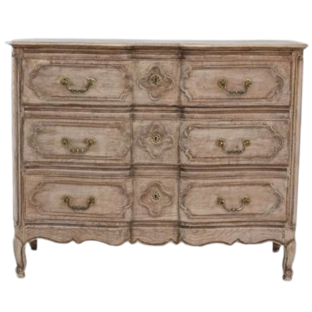 Antique Belgian Oak Chest of Drawers, Circa 1820