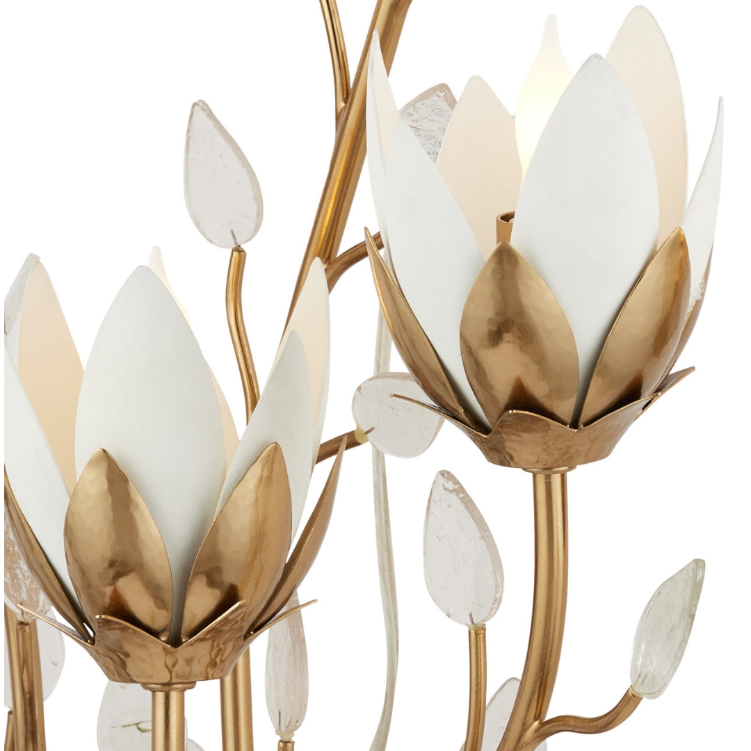 Antique Brass Floral Wall Sconce