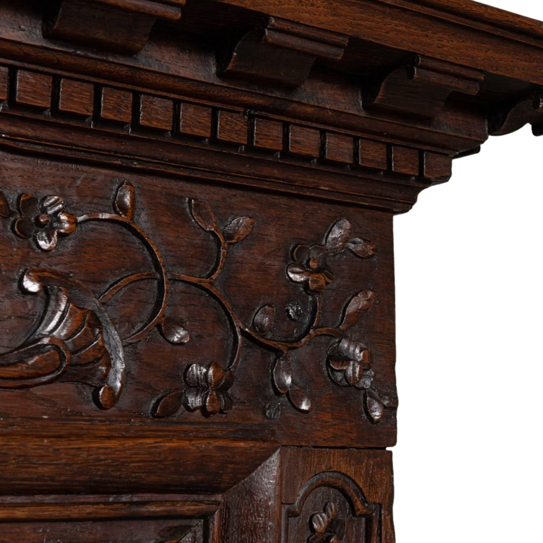 French Baroque Ornately Carved Armoire, Circa 1800