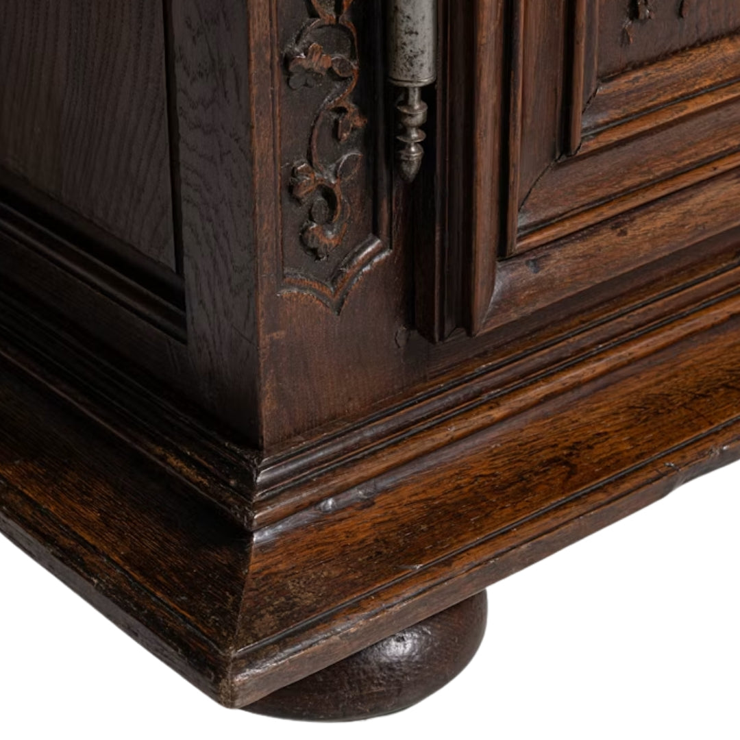 French Baroque Ornately Carved Armoire, Circa 1800