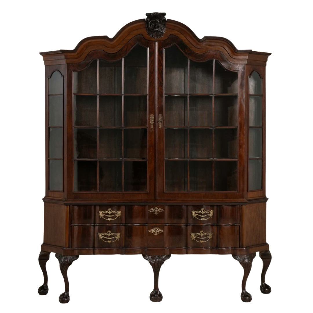 English Georgian Mahogany Display Cabinet, Circa 1820