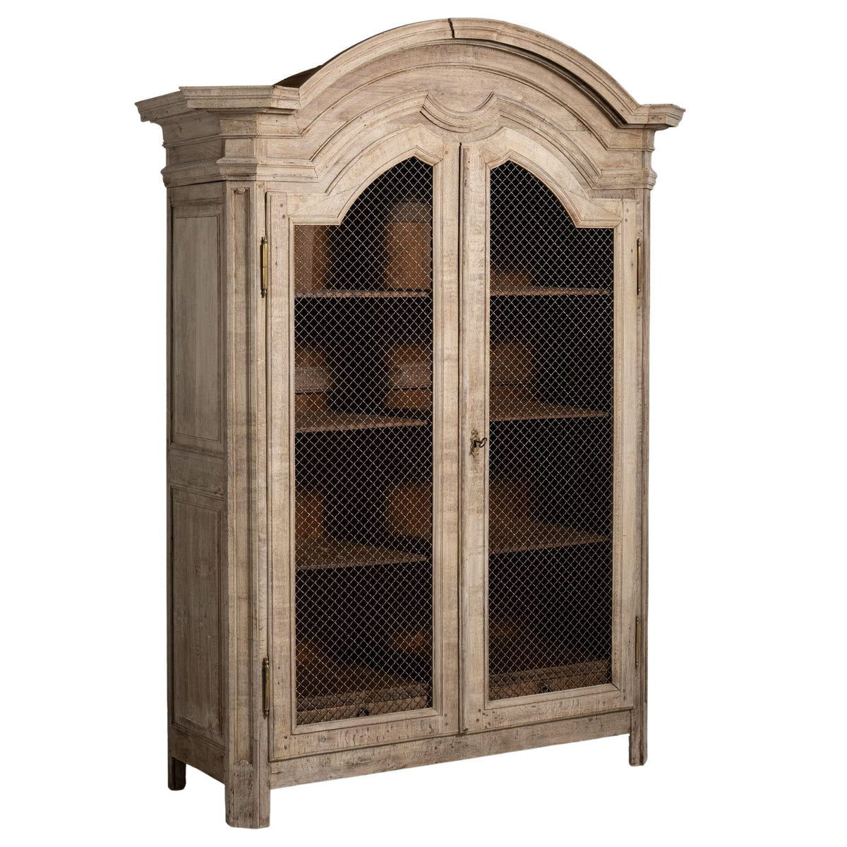 Avignon Antique French Mesh Door Armoire, Circa 1800