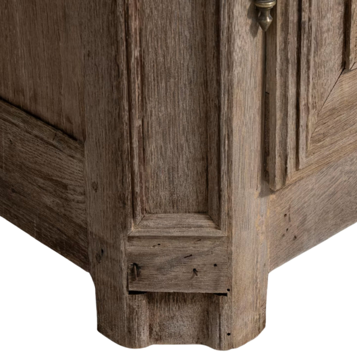 Antique French Carved Oak Glass Door Cabinet, Circa 1870